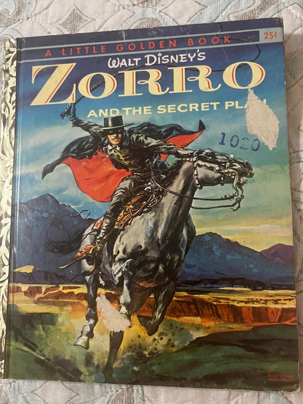 Walt Disney Zorro Children's Learning Book - Blue, Red, Black